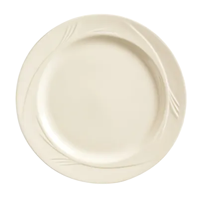 Libbey END-6 Plate – 6¼" Round Porcelain Plate, Medium Rim, Cream White, Vitrified - 36/Case