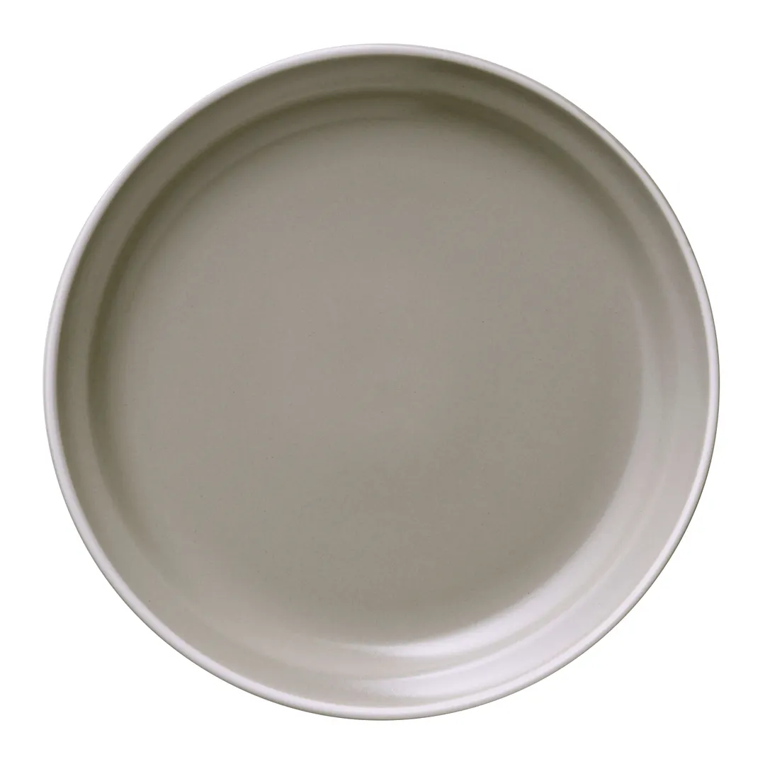 Libbey ENG-1-C - 6.5" Cream Mint Round Porcelain Plate, 6.5" Diameter, Englewood Design - 36/Case