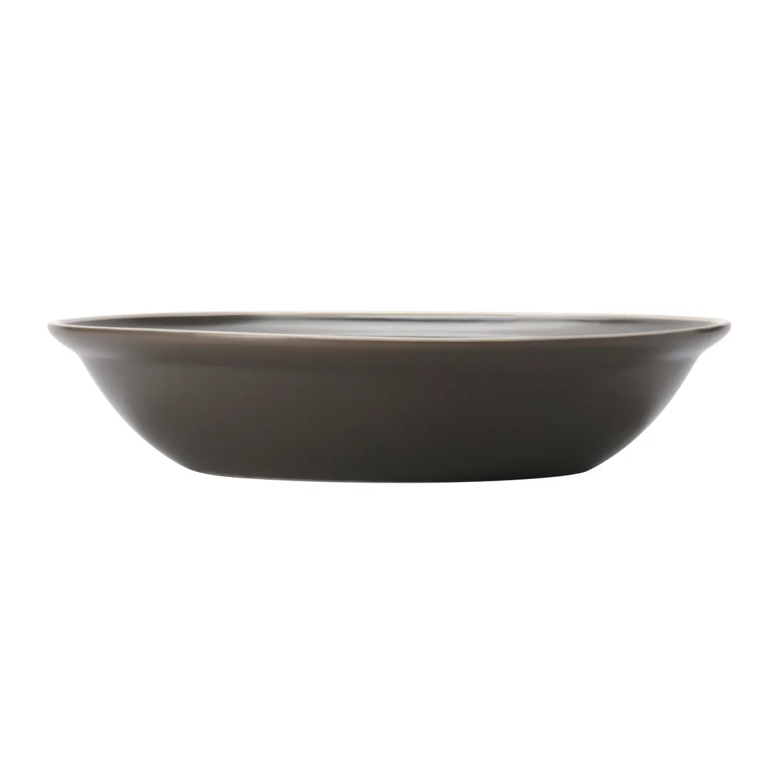 Libbey ENG-6-O - 30 oz (9") Round Olive Porcelain Serving Bowl, 9" Diameter x 2" Height, 12/Case
