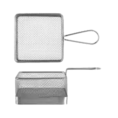 Libbey FB-17 Fry Basket, Square 8½" L x 5" W x 2¾" H, 1‑16 oz, Stainless Steel - 12/Case