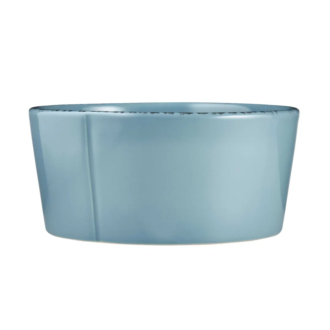 Libbey FH-523H Oatmeal Bowl, 15 oz (5" Dia x 2‑1/4" H), Round Porcelain, Blue Hen Finish - 36/Case