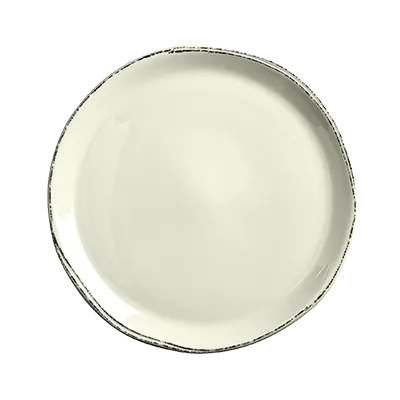 Libbey FH-527 China Plate - 13.5" Round Porcelain, Cream White, Coupe Rim, Scratch-Resistant - 6/Case