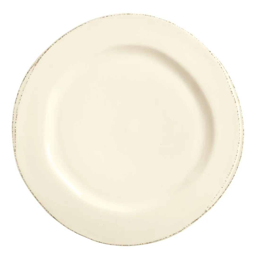 Libbey FH-601 - 7‑7/8" Round Medium Rim Porcelain Plate, Cream White, Scratch‑Resistant - 36/Case
