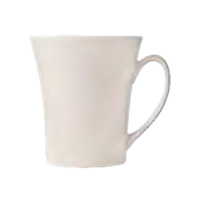 Libbey FM-15 Flairique China Mug, 15 oz White Porcelain, 4½" H x 4" W x 4⅞" D - 12/Case