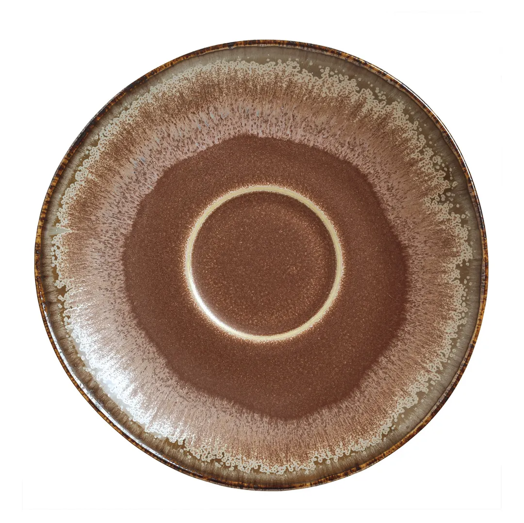 Libbey HEDON-7 China Saucer, 5.5" Round Polished Porcelain, Vitrified, Microwave Safe - 12/Case