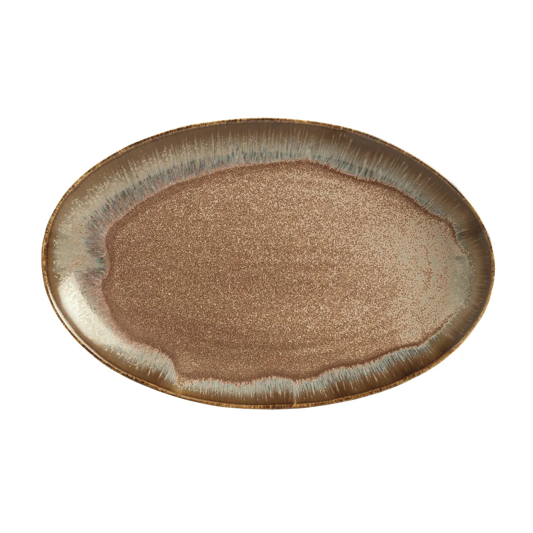 Libbey HEDON-9 Oval Porcelain Platter 12"x7-1/2"x1-1/8" Dishwasher Microwave Safe - 12/Case