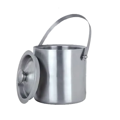 Libbey IB-100 Double Wall Ice Bucket, 2 Qt (64-124 Oz) Stainless Steel with Dome Cover - 1/Case