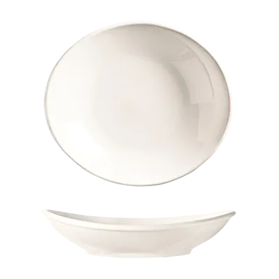 Libbey INF-250 - 30‑Oz Oval Porcelain Bowl, White, 10" x 9" x 2.25", Infinity, 12/Case