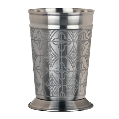 Libbey JC-26 Julep Cup 15 oz Etched 304 Stainless Steel H 4‑3/4" W 3‑1/4" D 3‑1/4" - 12/Case