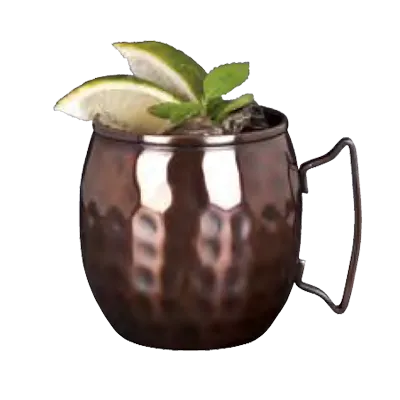 Libbey MM-100 Moscow Mule Metal Mug, 14 oz, 3‑3/8" H × 4‑1/4" D, Plating & Steel Base, Finish - 12/Case