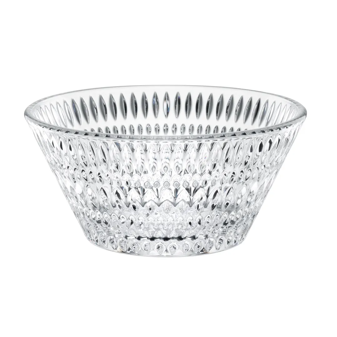 Nachtmann N105419 - 4" Clear Crystal Bowl, 6‑3/8 oz (4.3" Dia), Round Ethno Design - 6/Case