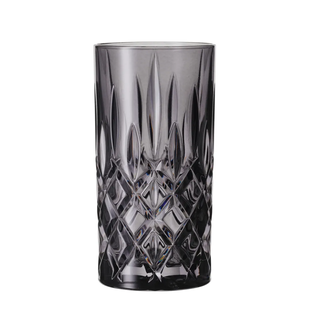 Nachtmann N105443 Noblesse Long Drink Glass, 13.25 oz, Lead‑Free Crystal, Smoke Finish - 6/Case