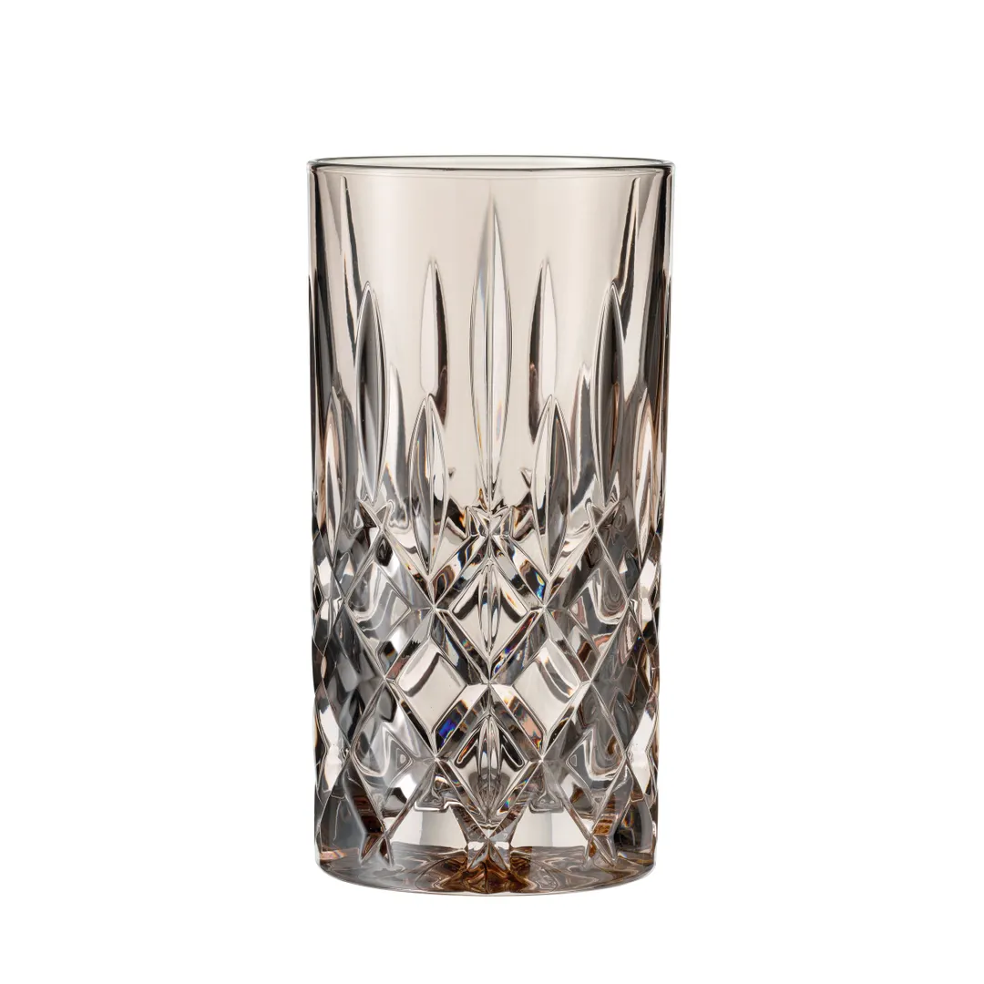 Nachtmann N105713 - Noblesse Long Drink Glass, 13.25 oz Crystal, Taupe, 6" H x 3" T, - 6/Case