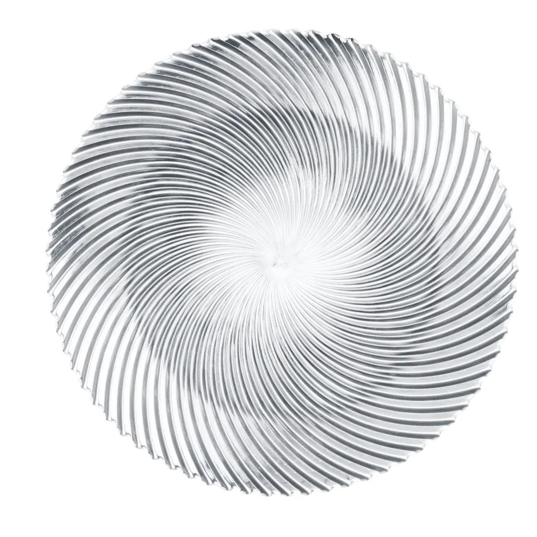 Nachtmann N89993 - 12 5/8" Round Charger Plate Crystal Glass Samba Finish Dishwasher Safe - 8/Case