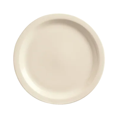 Libbey NR-16 - 10½" Round Stoneware Plate, Cream White Kingsmen Finish, Narrow Rim - 12/Case