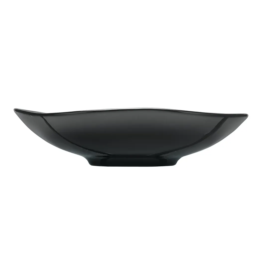 Reserve by Libbey PEB-12-O - 7" Obsidian Porcelain Bowl, 13‑Ounce Capacity, Free‑Form Shape- 12/Case