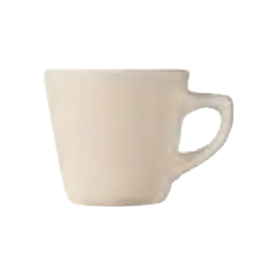 Libbey PWC-1 China Cup – 7 oz Tall Rolled Edge Stoneware, Cream White, 3" H x 4-3/8" D - 36/Case