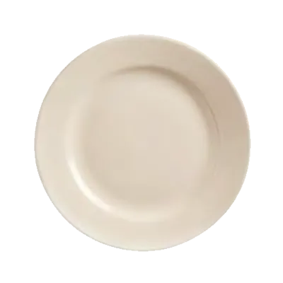 Libbey PWC-45 - 10½" Round China Plate, Cream White Stoneware, Rolled Edge, Medium Rim - 12/Case