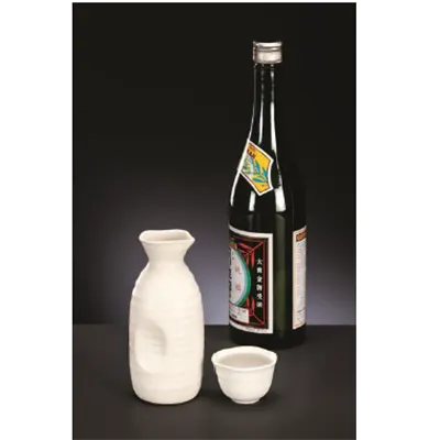 Libbey RS-2 Miyagi Sake Cup - 2 oz Ceramic Off‑White Ribbed, 1‑5/8" H x 2‑3/8" D - 36/Case