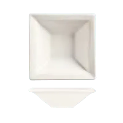 Libbey SL-11 Square Fruit Bowl, 5" x 1.5" H, 5.5 oz White Slate Porcelain, Square - 36/Case