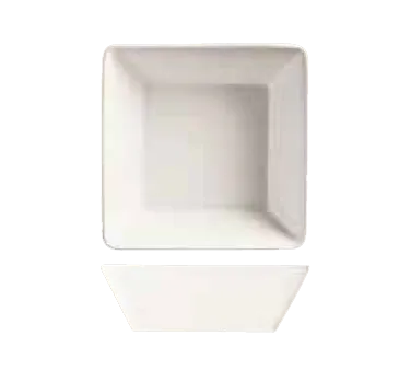 Libbey SL-50 Square Porcelain Bowl, 50 oz (8" x 2½"), Ultra Bright White Slate, Rimless - 12/Case
