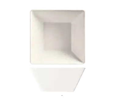 Libbey SL-99 Square Rimless Porcelain Bowl, 9" x 4-1/8", Ultra Bright White, 100 oz 3 Qt - 6/Case