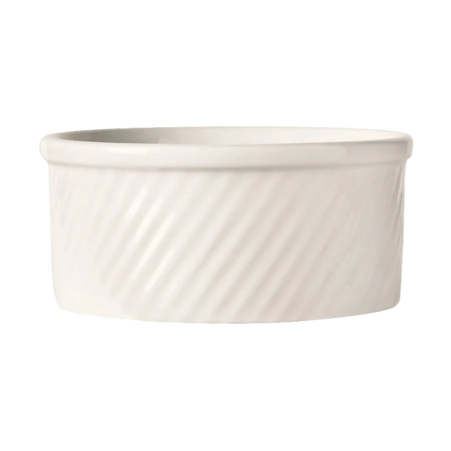 Libbey SOU-8 - 8 Ounce White China Souffle Dish, Round 3‑5/8" D x 2" H, Ultima®, 24/Case