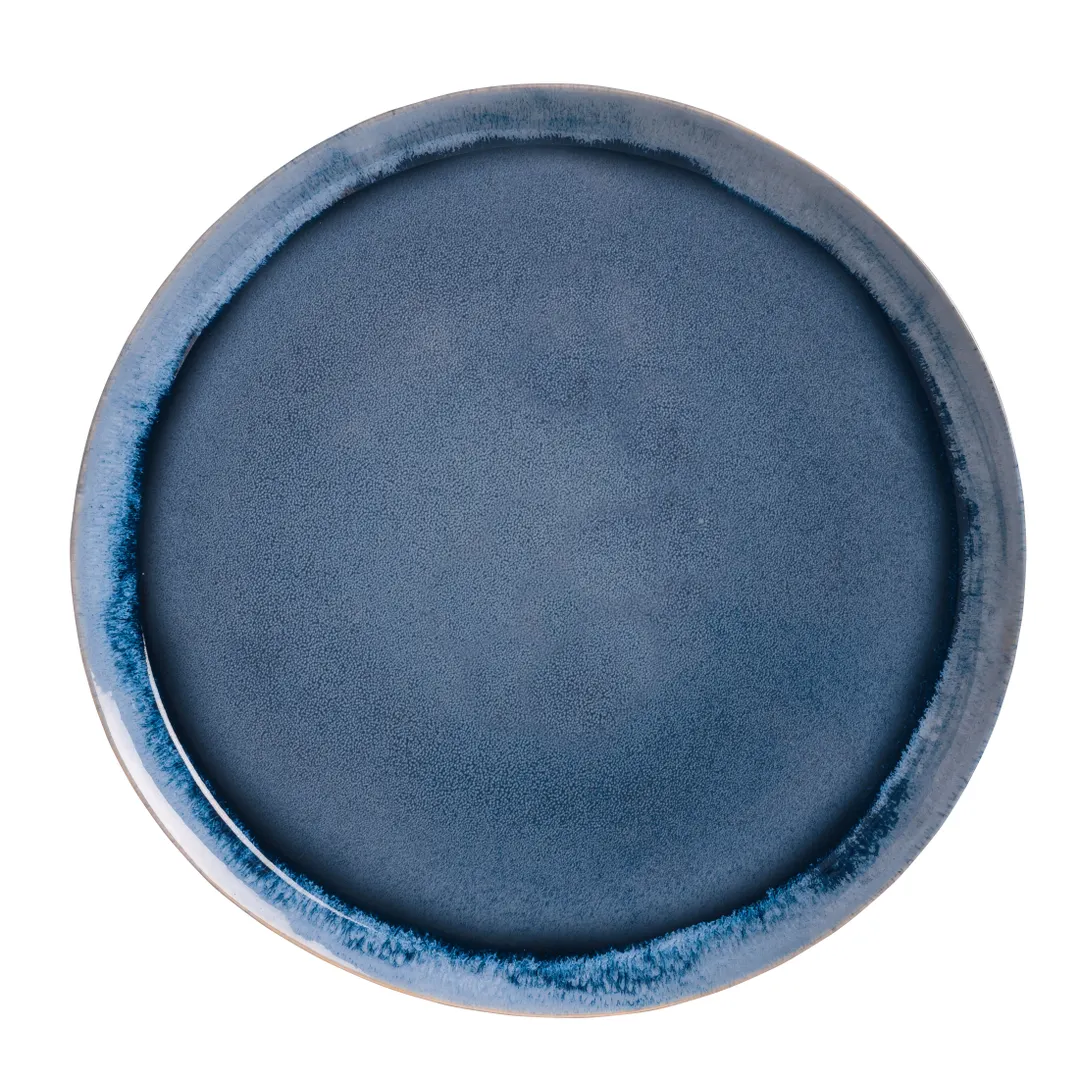 Libbey STONE-4 - Stoneware Platter, 13" Diameter, Stonewash Finish, Dishwasher Safe - 12/Case