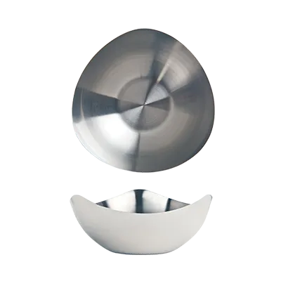 Libbey TTB-6 Tri‑Tip Bowl – 35 oz 1 qt Stainless Steel, 7½" Dia x 3¼" H, Satin Finish - 12/Case