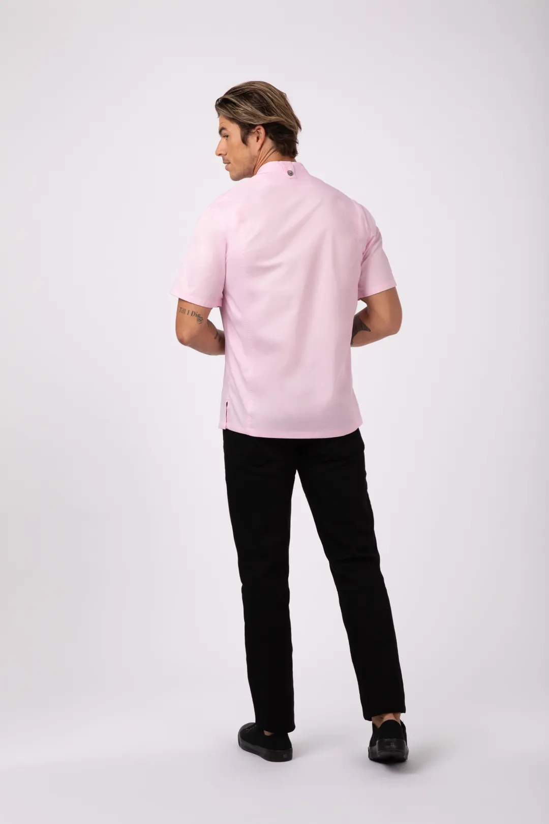 Chef Works BCSZ009-PIN-XS Chef Coat, XSmall Pink, 2-Way Zipper, Apron Snap, Modern Fit