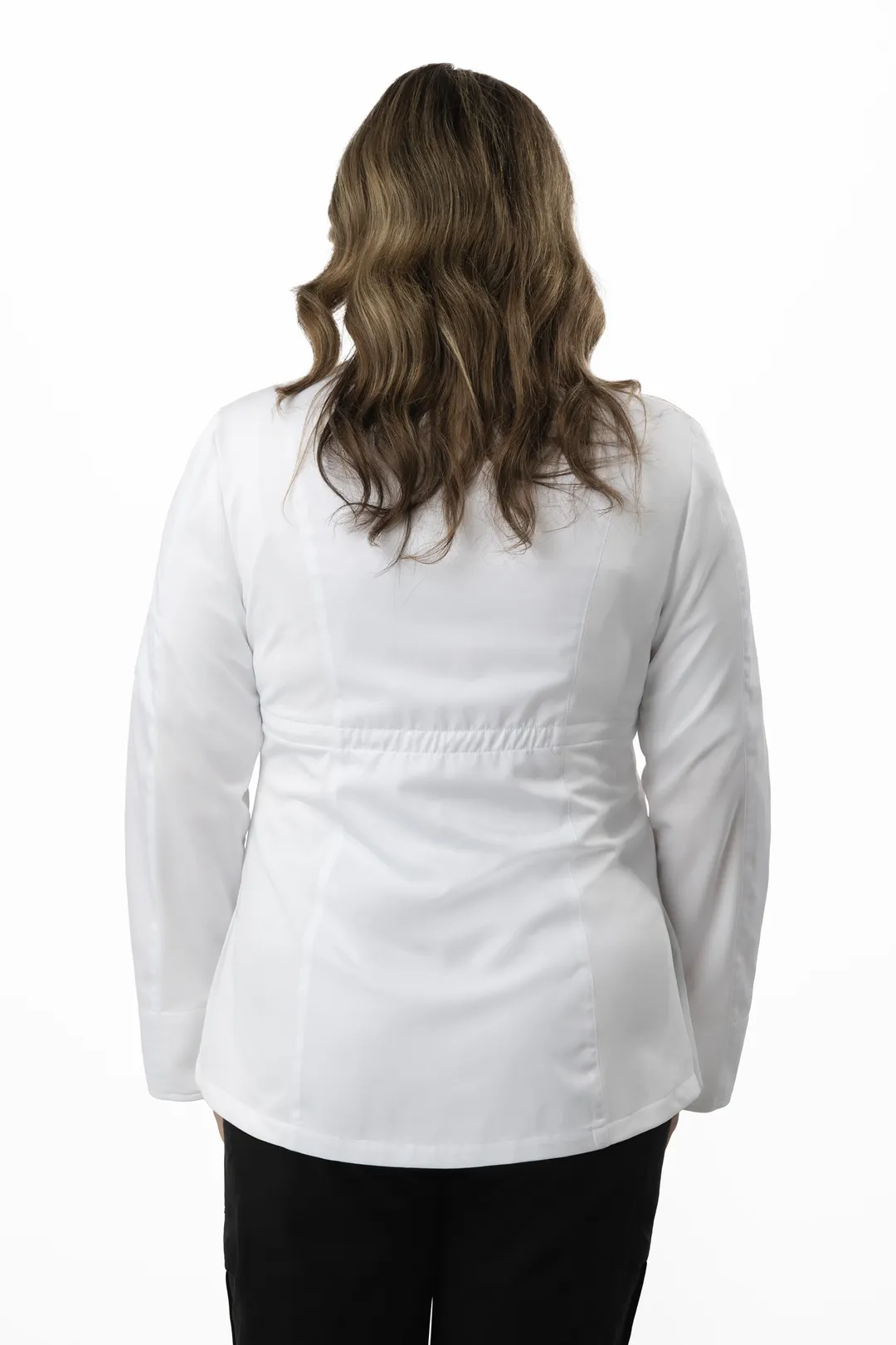 Chef Works CBZ05W-WHT-2XL Rochester Chef Coat, 2XL White, Cotton Blend, 2‑Way Zipper, Vent Panels