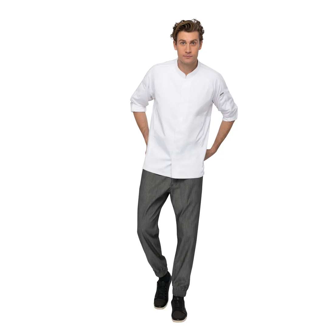 Chef Works CES04-WHT-2XL Valencia Knit Chef Coat, 2XL White 65/35 PolyCotton Twill, Sleeve, Vent