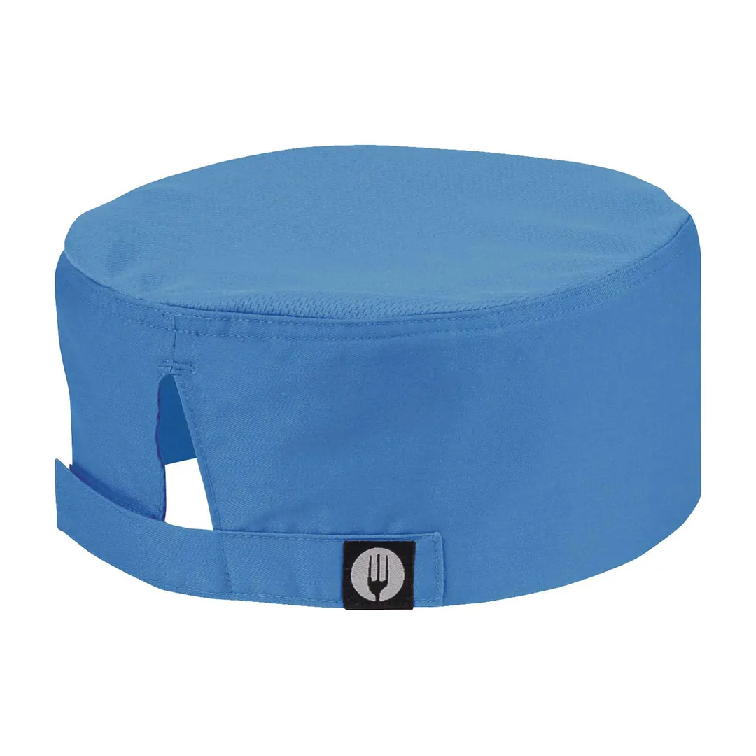 Chef Works DFCV-BLU-0 Blue Beanie, Poly/Cotton, One Size - 1/Case
