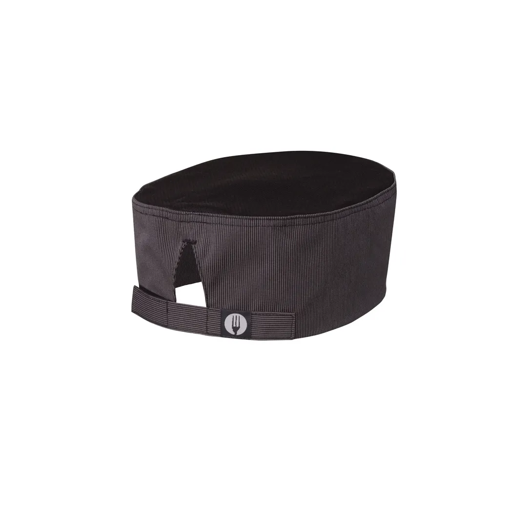 Chef Works DFCV-DGY-0 Dark Gray Beanie, Cool Vent Mesh Top, Velcro, One Size, 65/35 Poly/Cotton