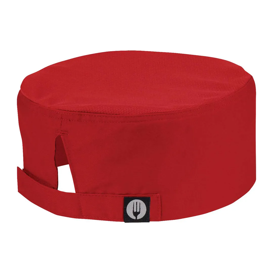 Chef Works DFCV-RED-0 Red Beanie, Poly/Cotton, One Size - 1/Case