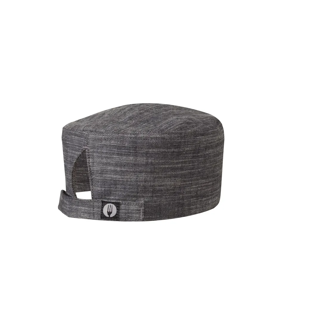 Chef Works HBXX012-BSL-0 Corvallis Beanie, Velcro Closure, 100% Cotton Denim, One Size, Gray
