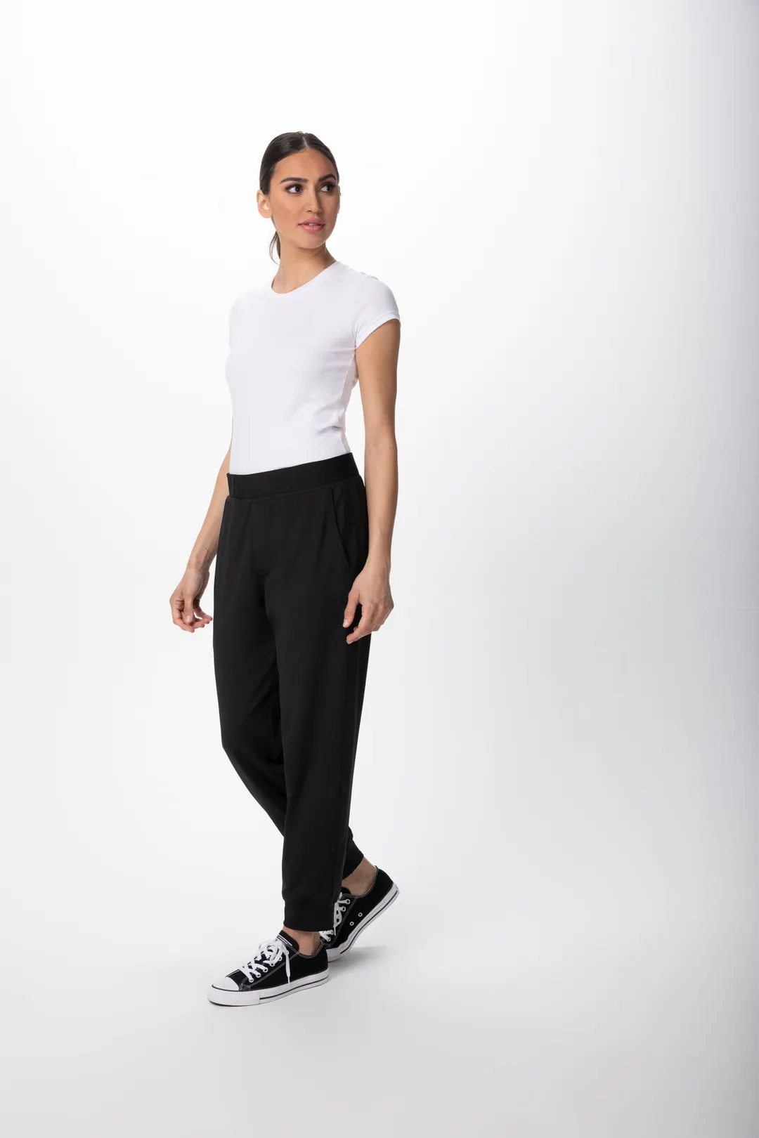 Chef Works PBE02-BLK-4XL Unisex Chef Pants, Black, 4XL, 88/12 Recycled Polyester/Elastane, 4-Way Stretch