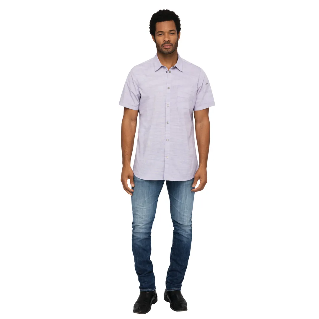 Chef Works SHC01-PUR-L Cook's Shirt, Large, Purple, Poly/Cotton, Short Sleeve, Snap Front