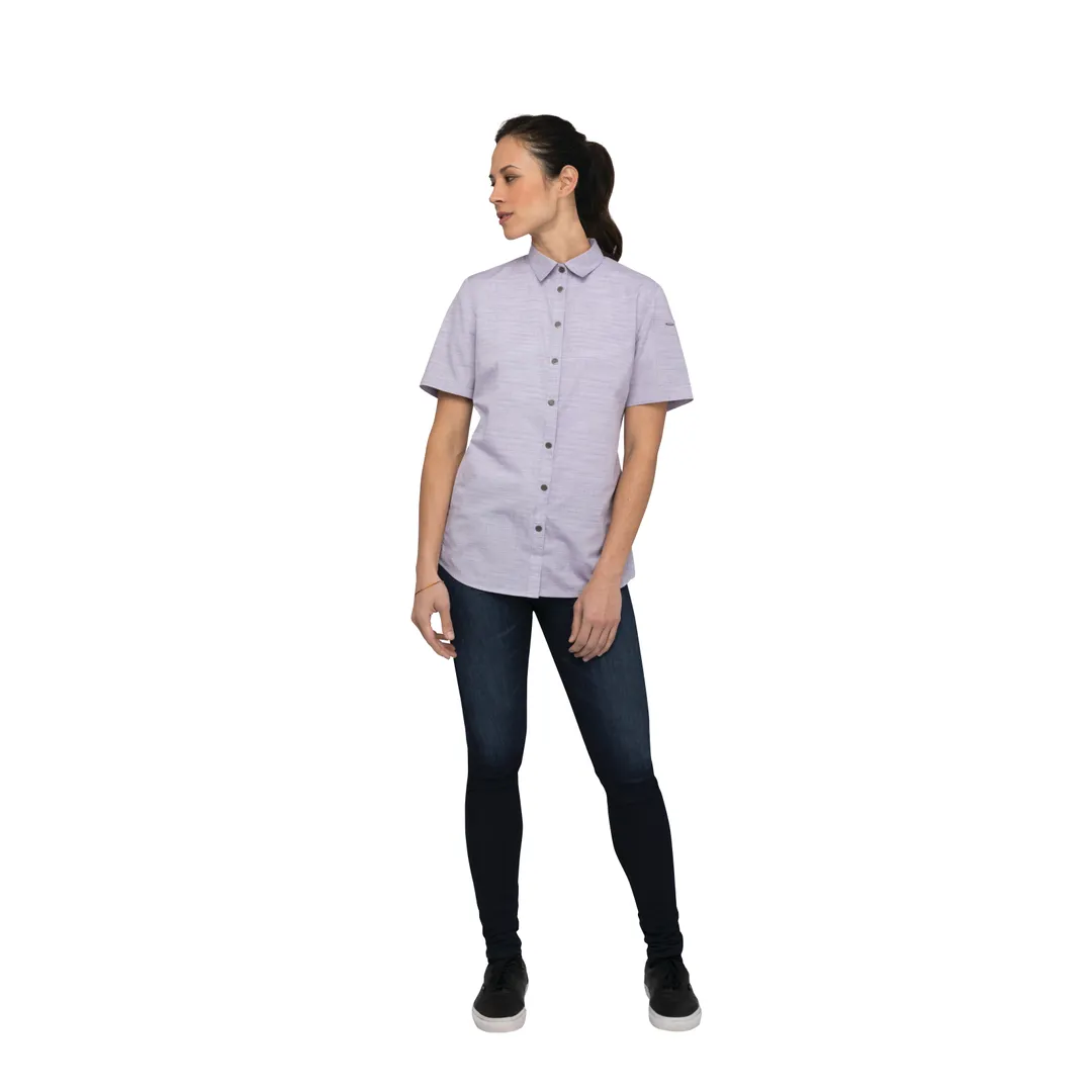 Chef Works SHC01W-PUR-L Women's Havana Cook Shirt, Large, Purple, Poly/Cotton