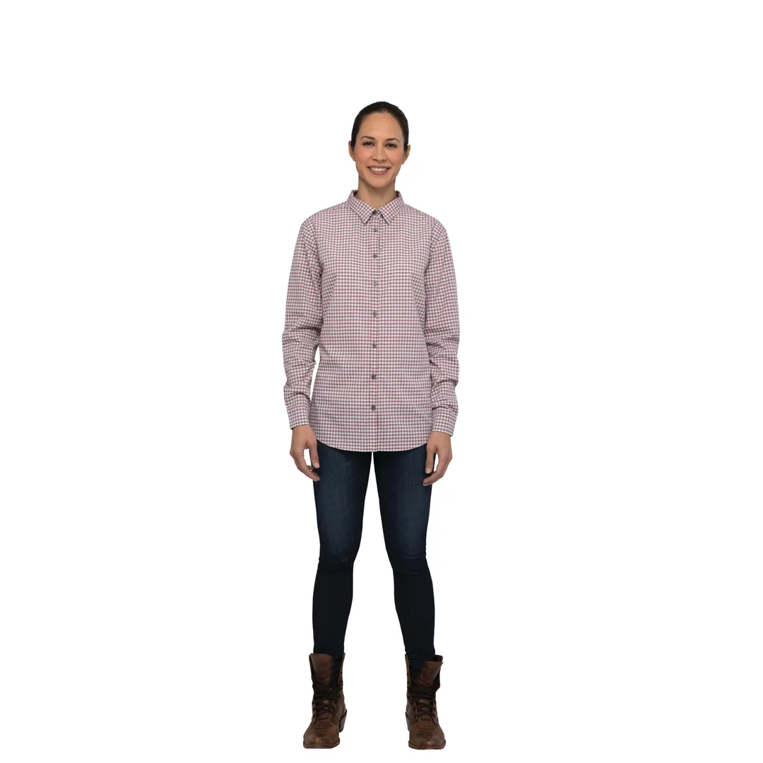 Chef Works SHC05W-CHP-XL Women's Cook Shirt, Long Sleeve, Chili Pepper, 65/35 Poly/Cotton, XL Size