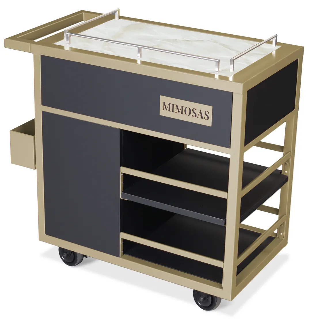 Forbes Industries F35-5531 Fusion Tableside Medical Cart, 18"W x 34.5"L x 34"H, HPL cabinet, avonite top, steel tube frame, 2 drawers, powder‑epoxy finish, 4 black swivel casters with brakes
