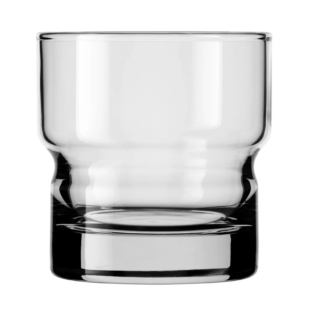 Libbey 12037 Newton Rocks Glass, 10 oz (296 ml), Tempered Glass, Safedge Rim, Stackable - 12/Case