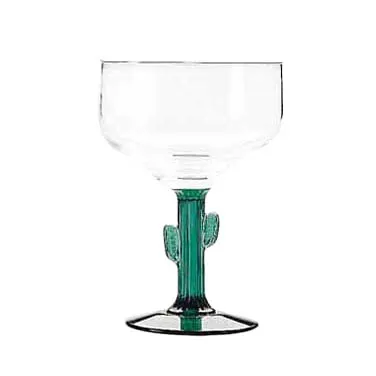 Libbey 3620JS - Cactus Margarita Glass, 16 Oz, Juniper Stem, Tempered, 6-1/4" H - 12/Case