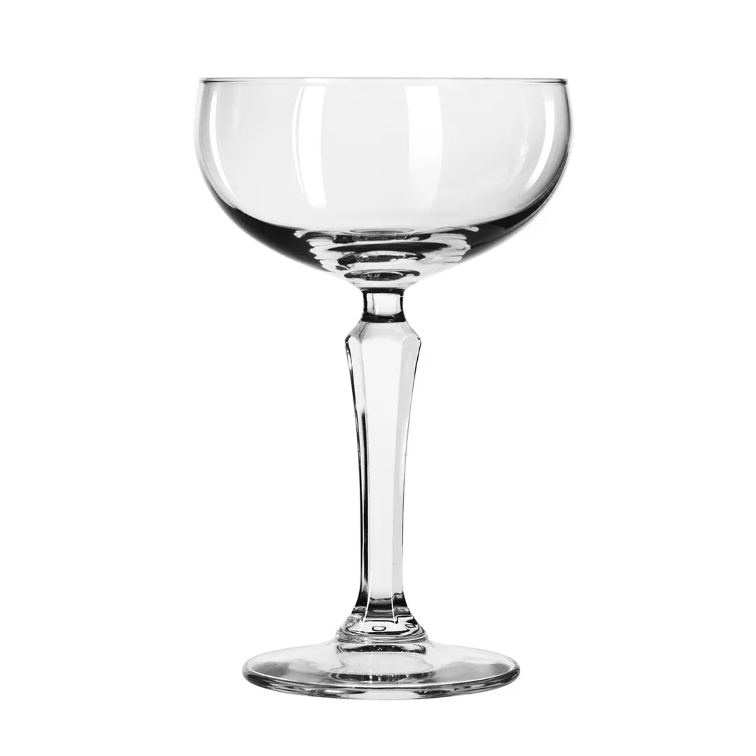 Libbey 601602 Speakeasy Coupe Glass, 8.25 oz, Tempered, Safedge® Rim, 6"H 3⅜"T 2⅞"B 3⅞"D - 12/Case