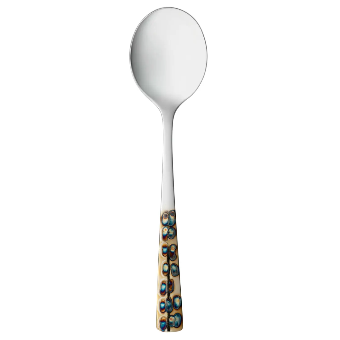 Reserve by Libbey 702 016 Bouillon Spoon, 7" 18/8 Stainless Steel, Micro-Burnt Finish - 12/Case