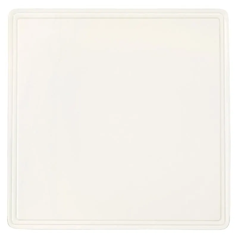 Libbey 905356005 Plate – 11" Square Porcelain, Narrow Rim, White Rideau, Valla Pattern - 12/Case