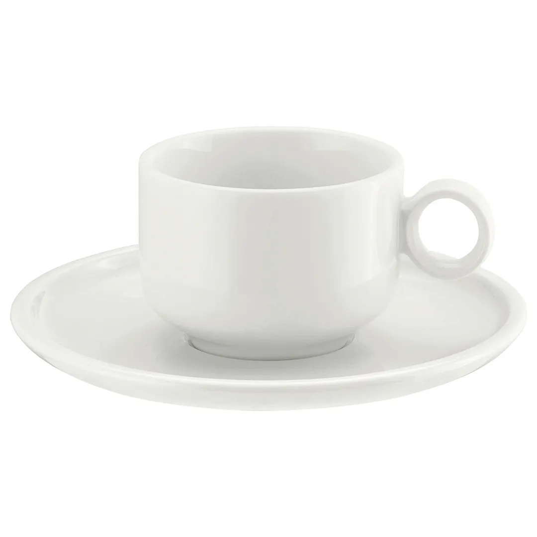 Schonwald 9255226 Cup – 8 oz (3"⅜ x 2"⅞) Porcelain White, Stackable, Microwave Safe - 12/Case