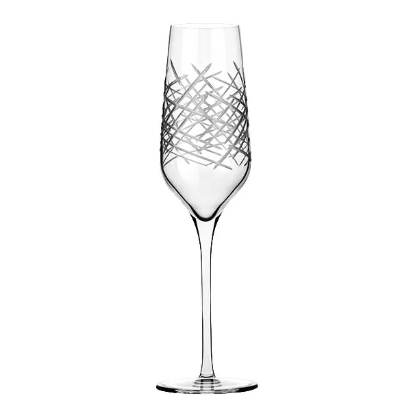 Reserve by Libbey 9332/69477 Crosshatch Flute Glass, 8 oz ClearFire, Dishwasher Safe - 12/Case