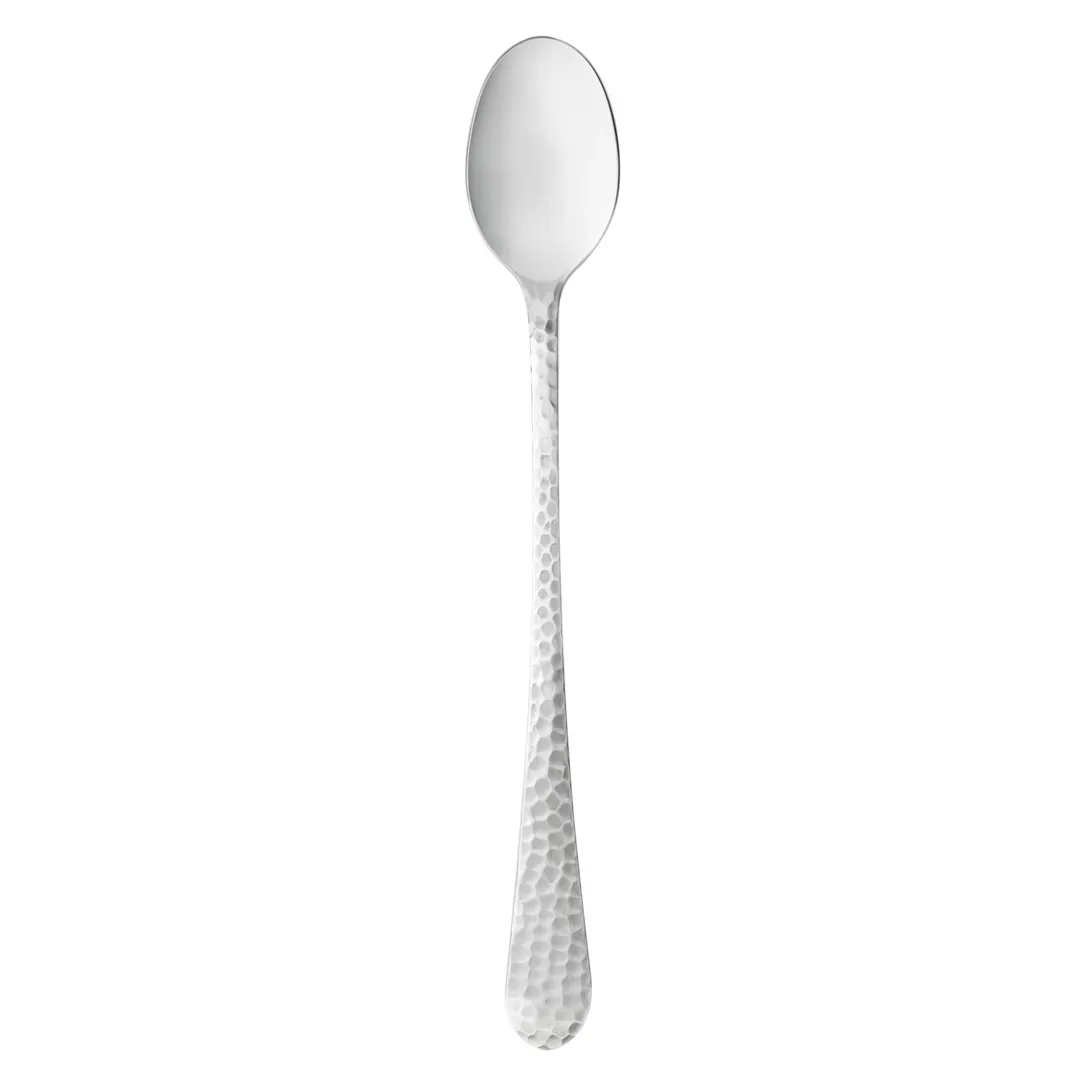 Reserve By Libbey 949021 Iced Tea Spoon, 7½" 18/10 Stainless Steel, Hammered Texture - 12/Case
