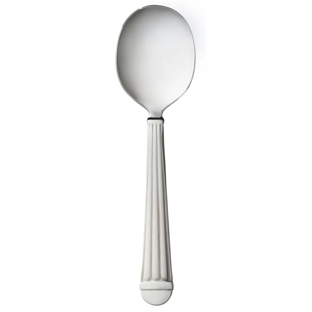 Libbey 983016 Aegean Bouillon Spoon, 6-1/8" Length, 18/8 Stainless Steel, Aegean Finish - 36/Case